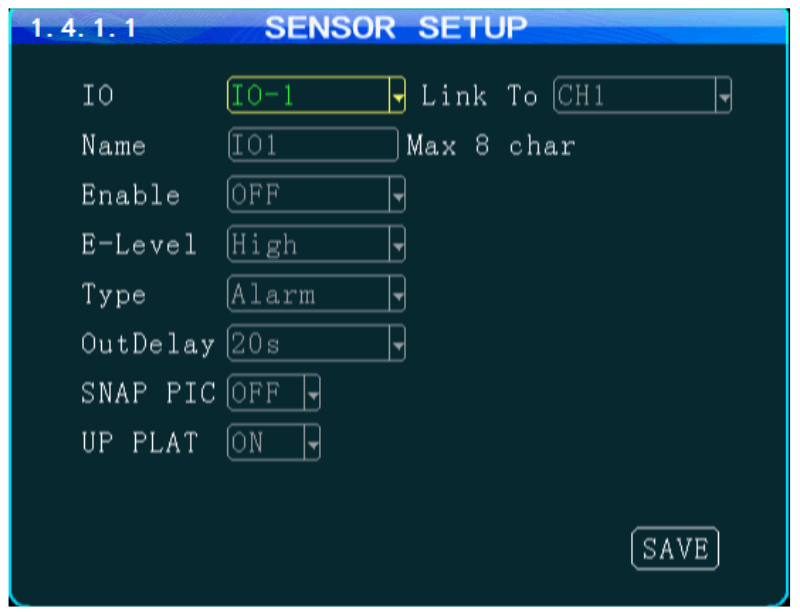 Sensors Setup